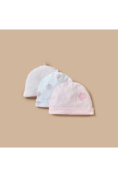 Juniors Tree Print Beanie Cap - Set Of 3