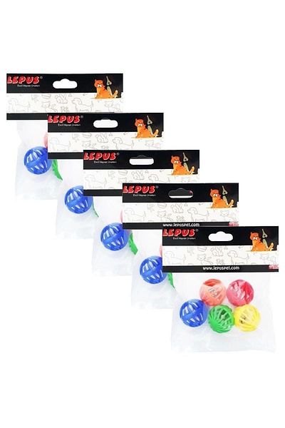 STOREMAX Lepus Cage Ball Cat Toy with Bell 5 Pieces