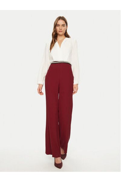 RINASCIMENTO Women's Jumpsuit CFC0019768002 White, Burgundy