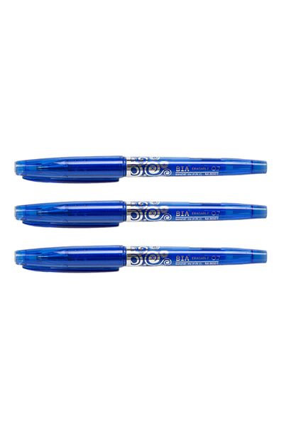 Ropet Set Roller Bia 0,7mm, cu radiera, 3 bucati, Albastru