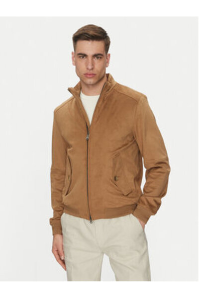 Geox Men's Faux Leather Jacket M5520P-T3196 Beige