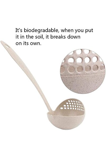 zola Κουτάλι κουζίνας 2 σε 1, κουτάλα/σουρωτήρι, με λαβή, πλαστικό, 27x7,5 εκ.