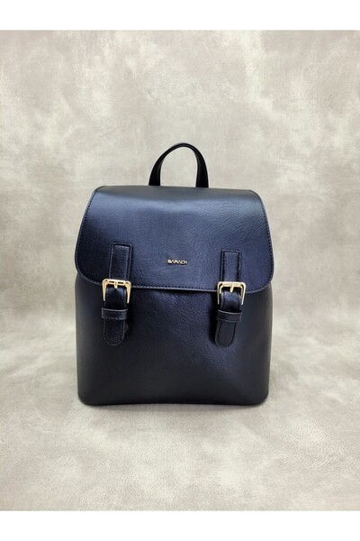 SARACH Kemer toka detaylı, iki renkli, kalıp sırt çantası