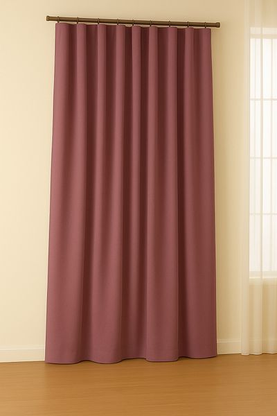 Luvora Home Luna Series Velvet Textured Pleatless Background Curtain - Dried Rose