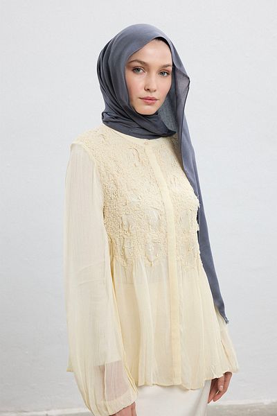 Qef Anthracite Modal Shawl