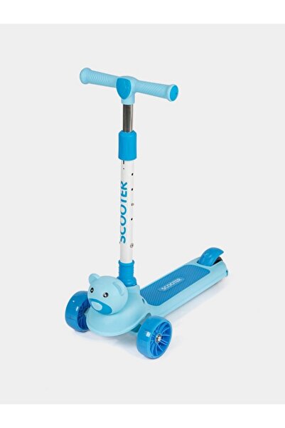 rexa Bear-Themed Kids Scooter – 3-Wheel Ride with Adjustable Height & Flashin...