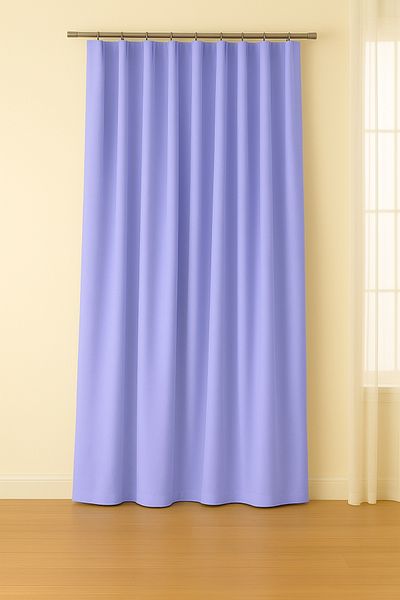 Luvora Home Luna Series Velvet Textured Pleatless Background Curtain - Baby Blue