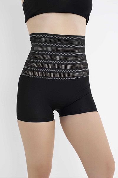 Ht Sağlık High Waist Laser Cut Shorts Corset - Maternity - Fit - Recovery