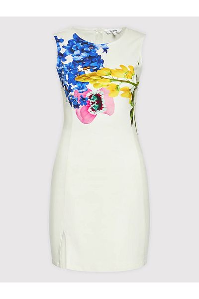 Desigual Regular Fit White Day Dress