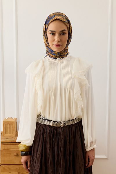Qef Olden Patterned Cotton Scarf