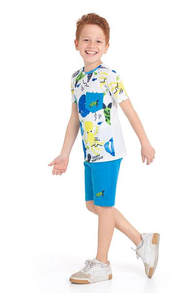 CiciTime Çocuk Modası Boy's Capri Casual Set with Summer Shorts