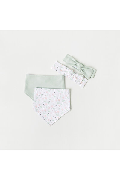 Juniors طقم مريلة وربطة رأس مطبوعة من 4 قطع