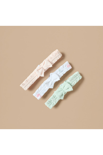 Juniors عصابة رأس بتفاصيل فيونكة - مجموعة من 3 قطع