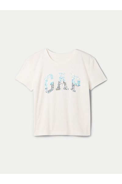 GAP Tricou pentru fete 628663-01 Alb