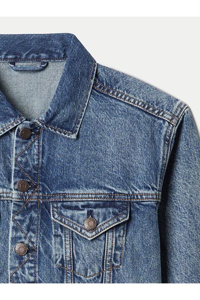 GAP Jachetă denim unisex pentru copii 523213-00 albastră