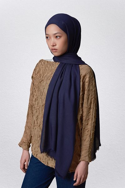 Qef Navy Blue Modal Shawl