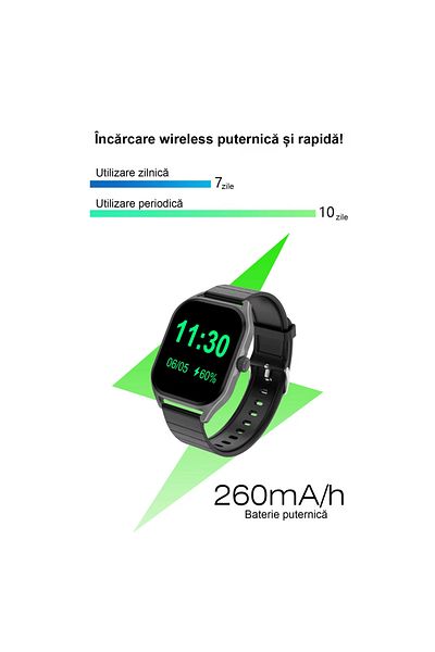 Smart Vibe DT™ WA9CH MAX Smartwatch 2.04” Infinity AMOLED, Receive/Make Call, AI Voice Assistant, Silver