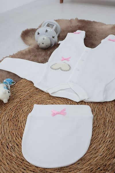 Sema Baby Doremodam Sema Baby Cotton Baby Rompers Set 6-9 Months - Love