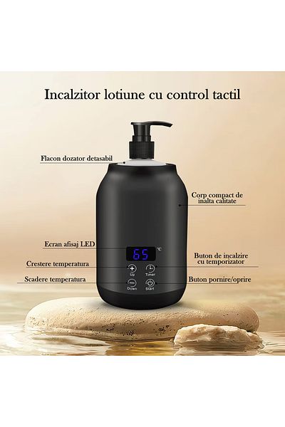 OEM Încălzitor electric de ulei de masaj, 2 recipiente de ulei incluse, capacitate 250 ml, cronometru, alb