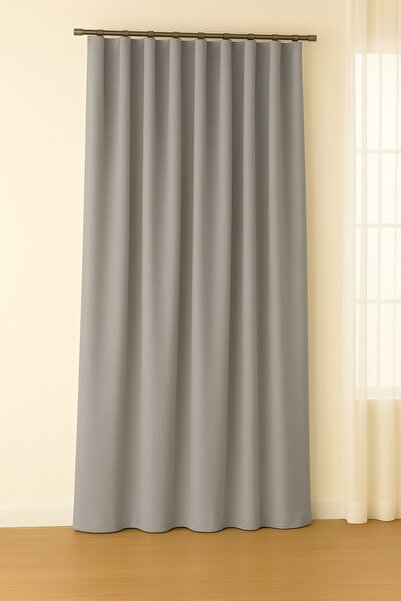 Luvora Home Luna Series Velvet Textured Pleatless Background Curtain - Light ...