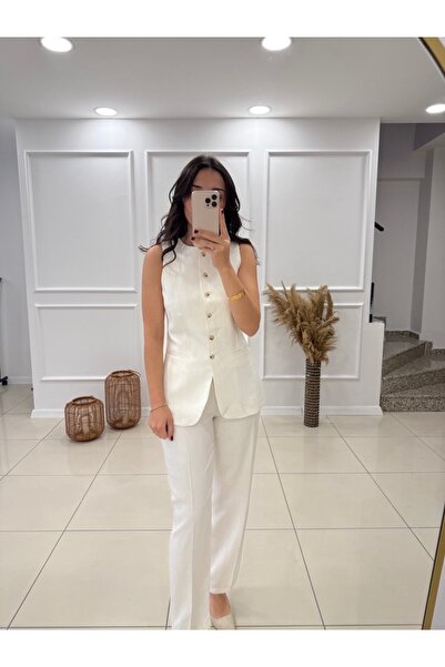 Butik Yelek Palazzo Pantolon Takım