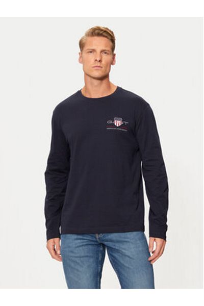 Gant Tricou bărbătesc cu mânecă lungă 2004058 bleumarin