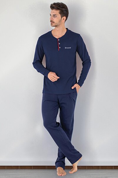 Doremi Set de pijamale pentru bărbați din bumbac natural moale, 2 piese