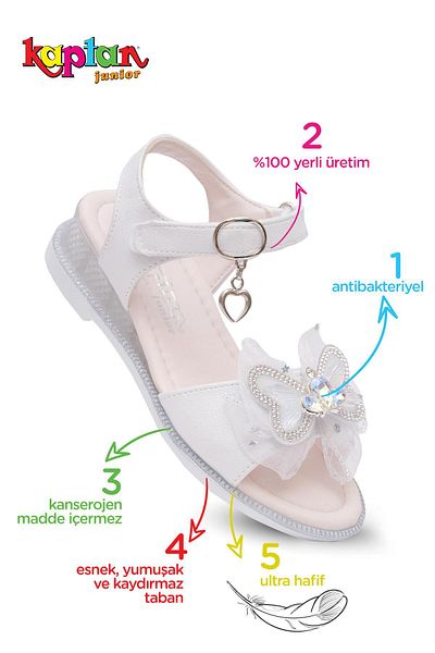 KAPTAN JUNIOR Pantofi pentru fete Sandale Balerini PVTK 660