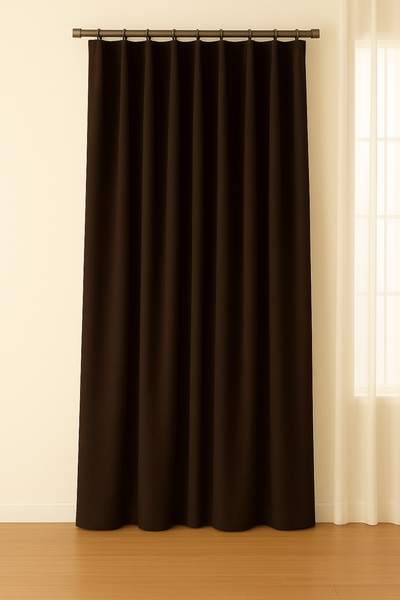 Luvora Home Cortina de fundal fără pliuri din catifea din seria Luna - maro