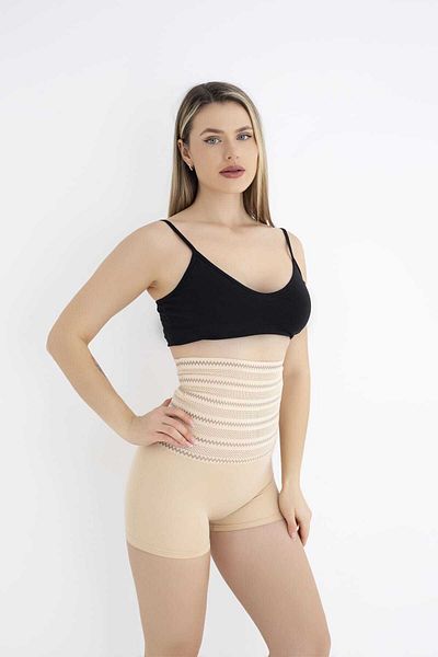 Ht Sağlık High Waist Laser Cut Shorts Corset - Maternity - Fit - Recovery