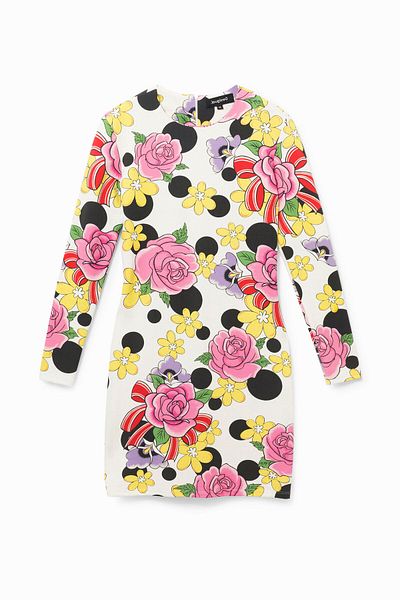 Desigual SHORT ELASTIC FLORAL DRESS
