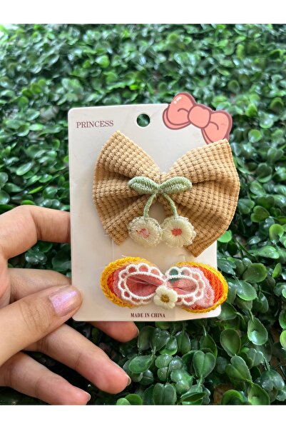 PONÇİK ACCESSORİES Children's Set of 2 Buckle Cherry Bow Collar Buckle