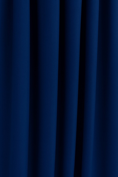 Luvora Home Luna Series Velvet Textured Pleatless Background Curtain - Navy Blue