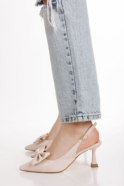 FİNTAS Ayağınıza Gelen Moda Bow Heeled Women's Shoes