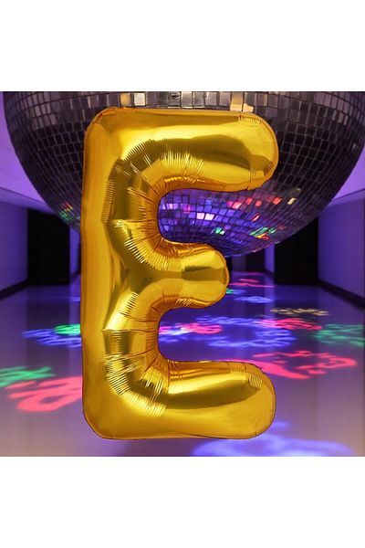 Kuzey Vip High Quality 1 Metre Gold Letter E Foil Balloon Gold Letter E Balloon Helium Gasina Flying Balloon Suitable for