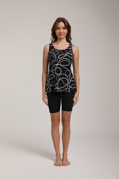 Chelly Γυναικείο καλσόν με σχέδια Tankini S 5700 Μαύρο