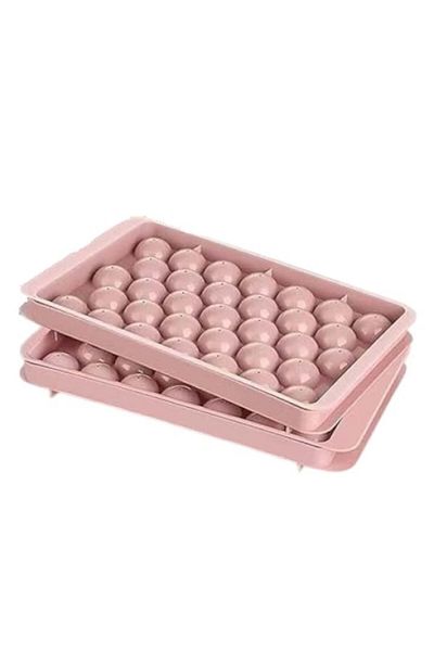 Theuwnee Ice Cube Tray Set Of 2, Silicone, Pink, 25 X 15 Cm