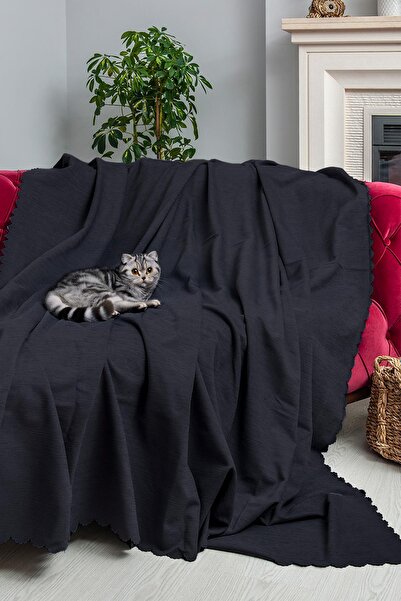 Latuda Home Kaymaz Koltuk Örtüsü Çift Taraflı Mikrofiber Şönil 175x350 cm XL- Antrasit – Kedi Köpek ve Çocuk Dos