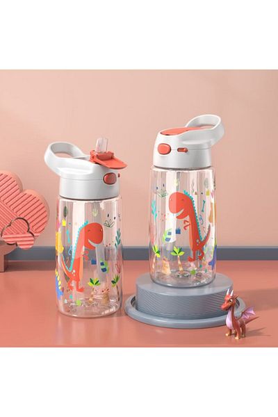 Delivus Kids school water Bottle 450 ML Modern BPA Free Eco-Friendly Tritan materials Kids Straw