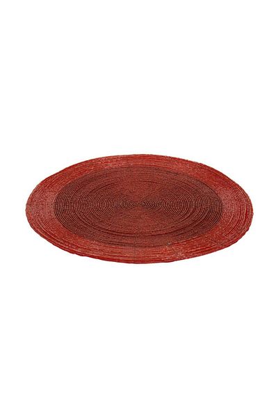 Homelux Placemat Shine 35 cm, textile/glass, red