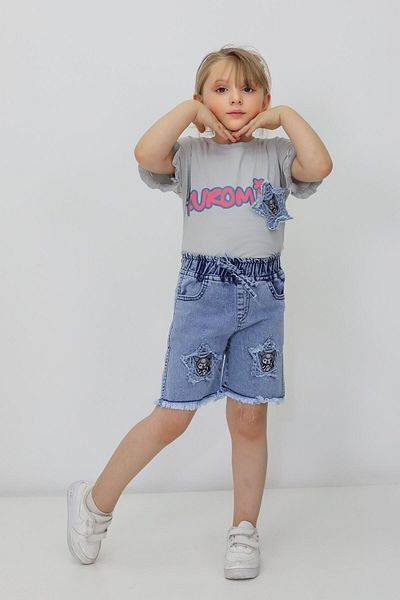 Cmk Kids club Kuromi Printed Girl's T-Shirt and Shorts Set