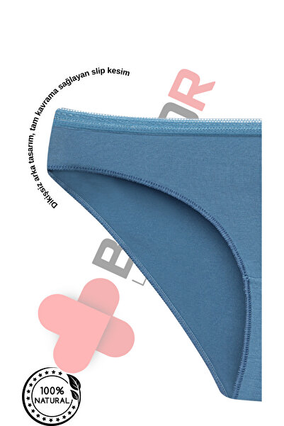 BEGBOR LİNGERİE Solid Textured High Waist Women's Slip Panties – Soft Cotton Comfort