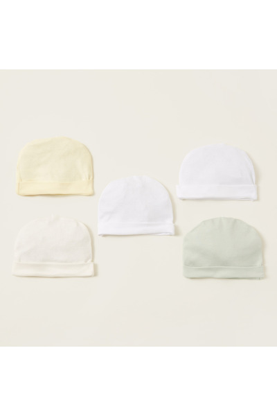 Juniors قبعة سادة بحافة مكشكشة - مجموعة من 5 قطع