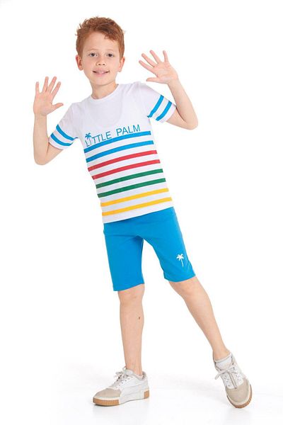 CiciTime Çocuk Modası Boy's Capri Casual Set with Summer Shorts