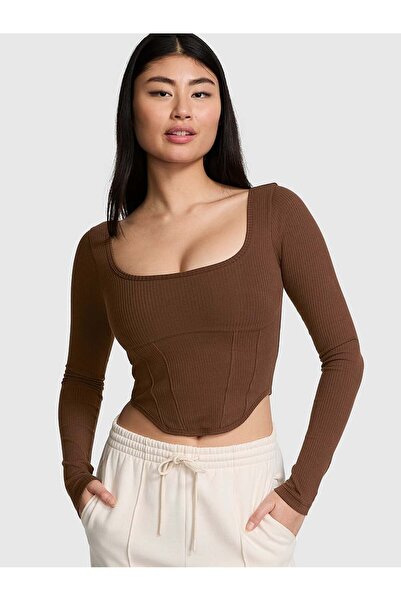 PINK The Cinched Uzun Kollu Büstiyer