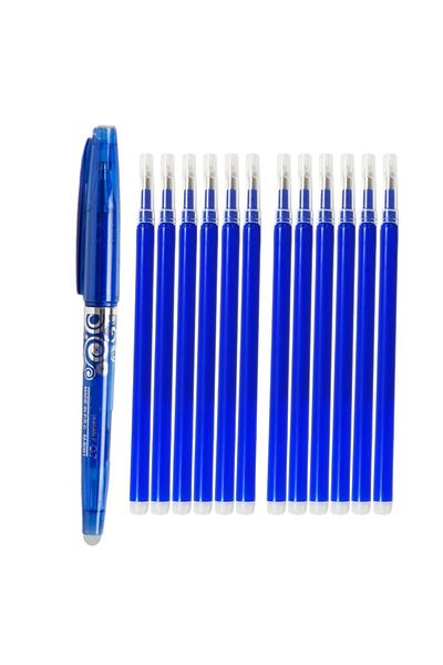 Ropet Set Pix cu Radiera 0,7mm si 12 Rezerve, Roller, albastru