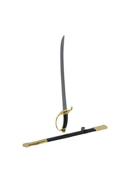 OEM Toy sword with scabbard, Knight, Plastic, Black-Gold, 63 cm