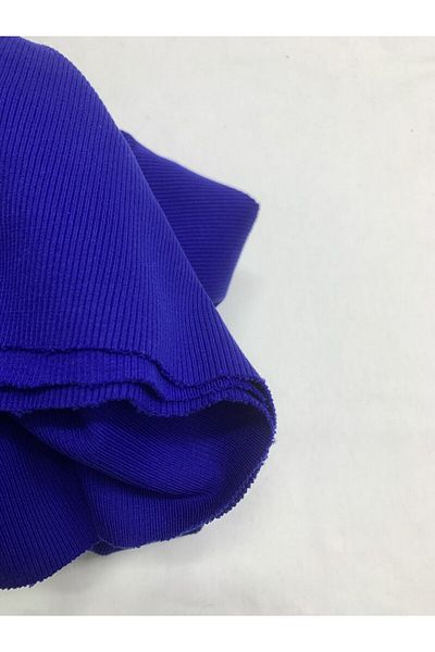 Yiğit Kumaş Saks Blue Camisole (Ribana) Fabric, Piece 95X150 cm