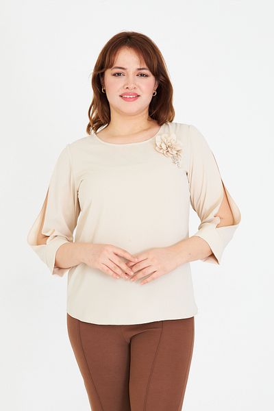 UNIQUE LADY Women S Plain Floral Detailed Blouse - Stylish and Elegant Design