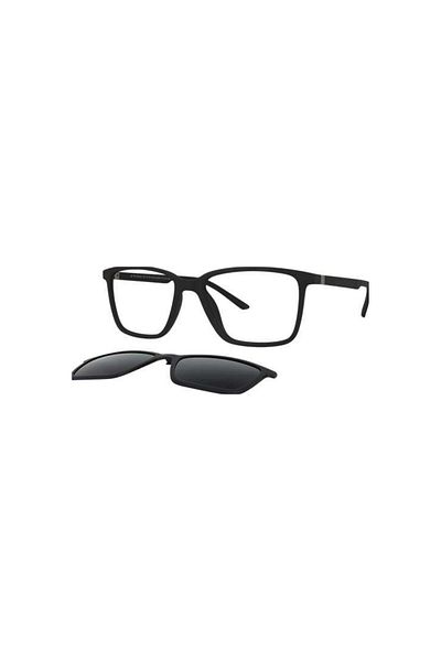 Target Tk304 C0101M 57Ekt Men's Polarized Clip-On Blue Light Protection Screen Glasses (Matte Black)